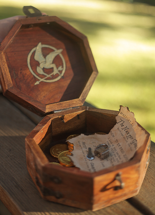 Hunger Games treasure hunt chest. Geekout!