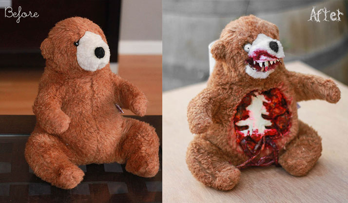 Zombie Teddy - DIY Before/After