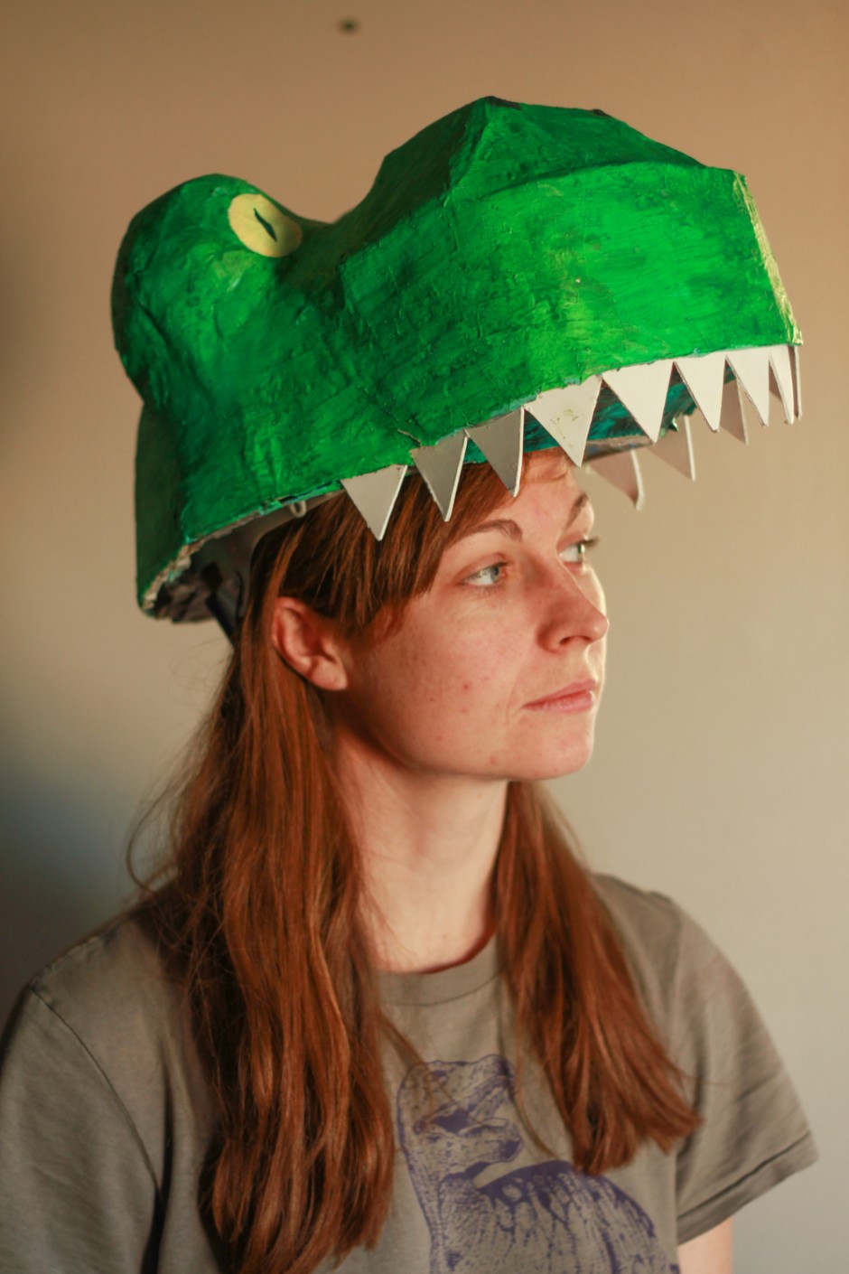 T-rex costume tutorial: Dinosaur mask