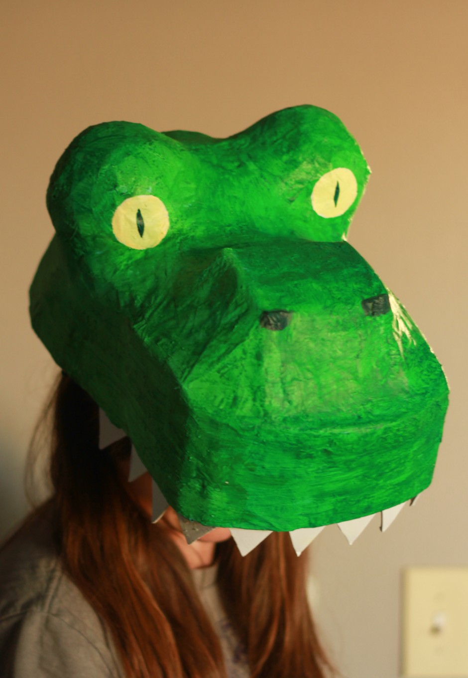 T-rex costume DIY tutorial: Dinosaur mask