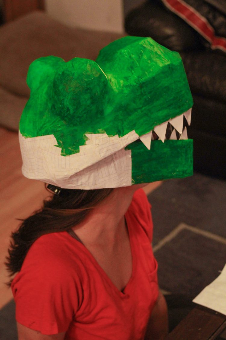 Paper Mache Dinosaur Mask DIY How To