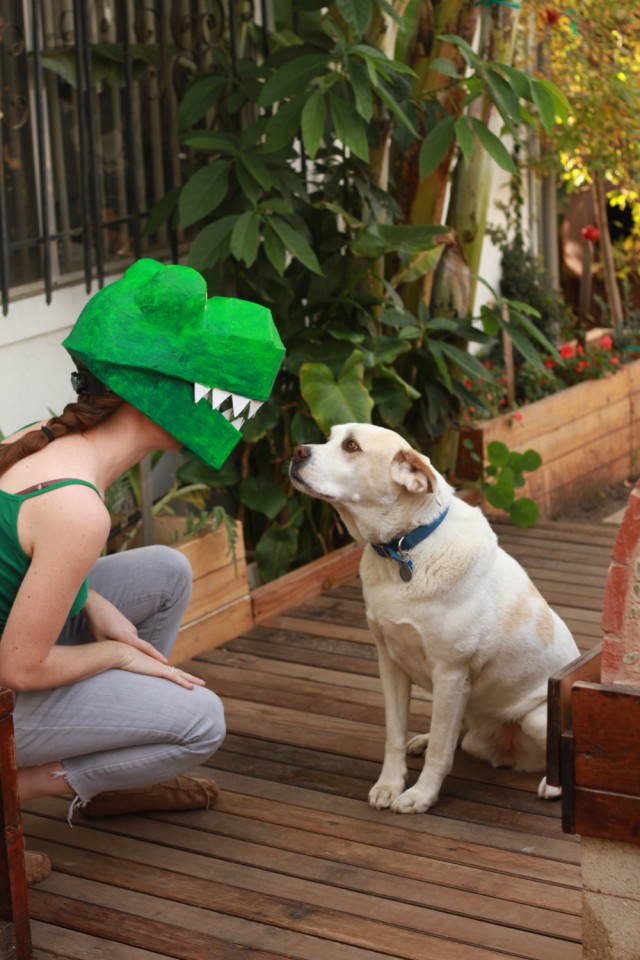 Paper Mache Dinosaur Mask DIY