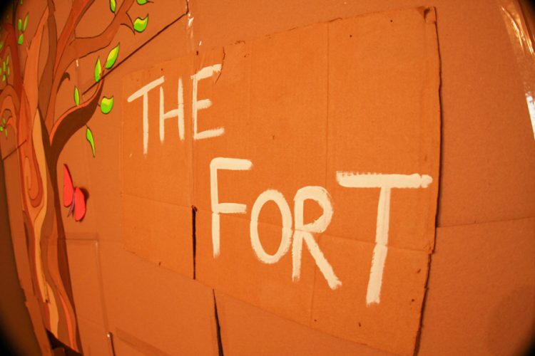How to build a fort inside, a neon craft adventure!