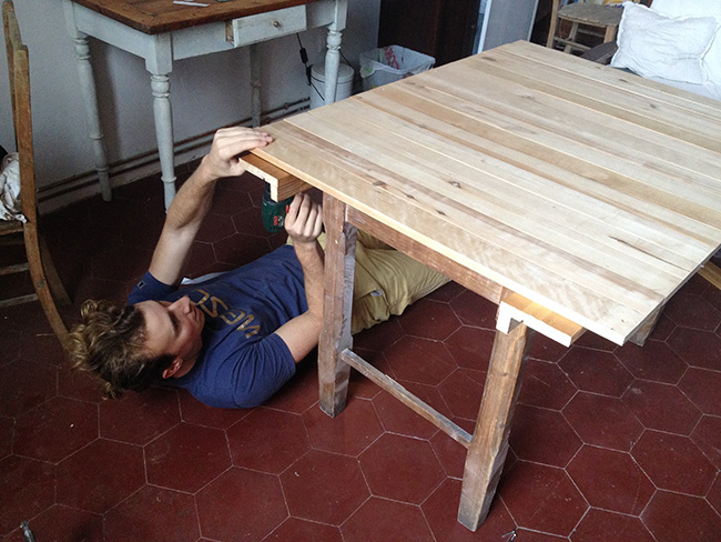 Upcycled Dining Table Upcycle Projects, Ikea Twin Bed Pine Table