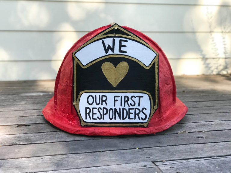 Huge Paper Mache Firefighter Helmet The Surpriseaholic