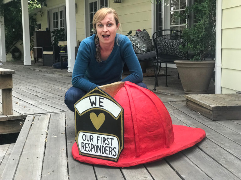 Huge Paper Mache Firefighter Helmet The Surpriseaholic