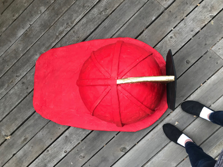 Huge Paper Mache Firefighter Helmet The Surpriseaholic