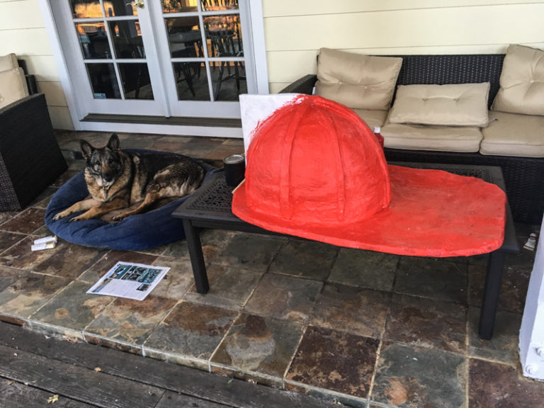 Huge Paper Mache Firefighter Helmet The Surpriseaholic